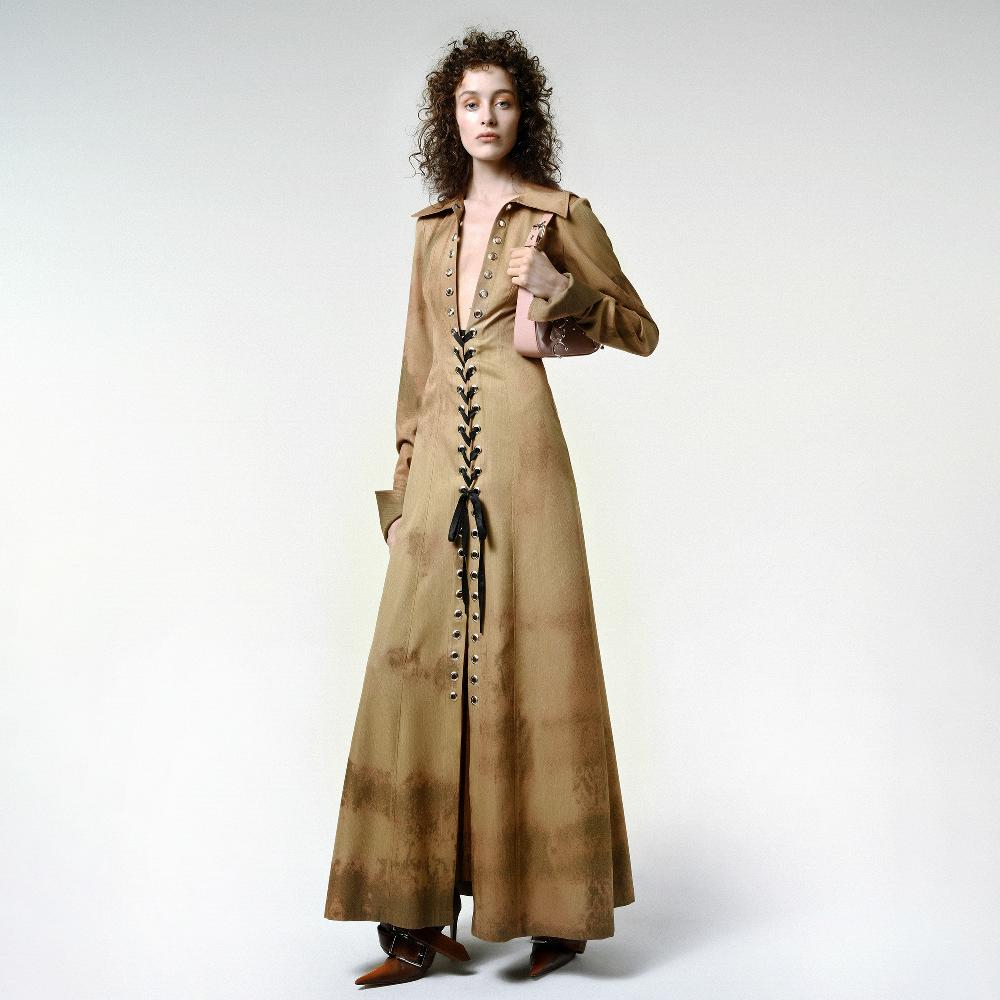 Lado Bokuchava SHIBUYA MAXI DRESS Dresses Washed Khaki