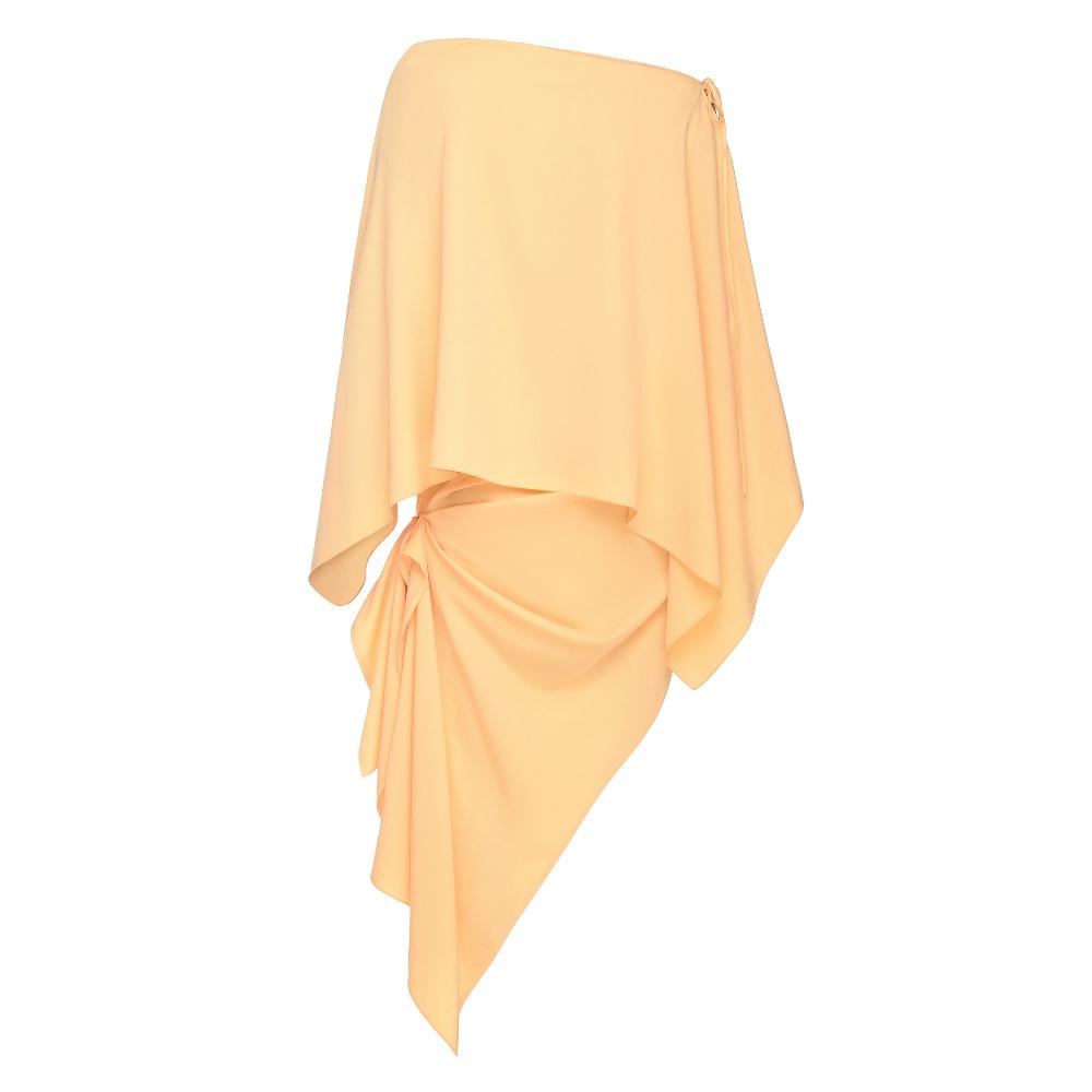 Lado Bokuchava TWIRL CAPE DRESS Dresses Butter Yellow