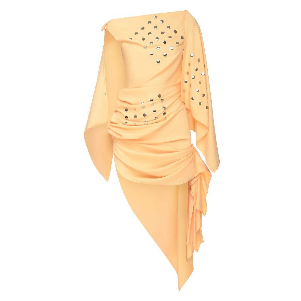 lado bokuchava TWIRL CAPE DRESS Dresses Butter Yellow