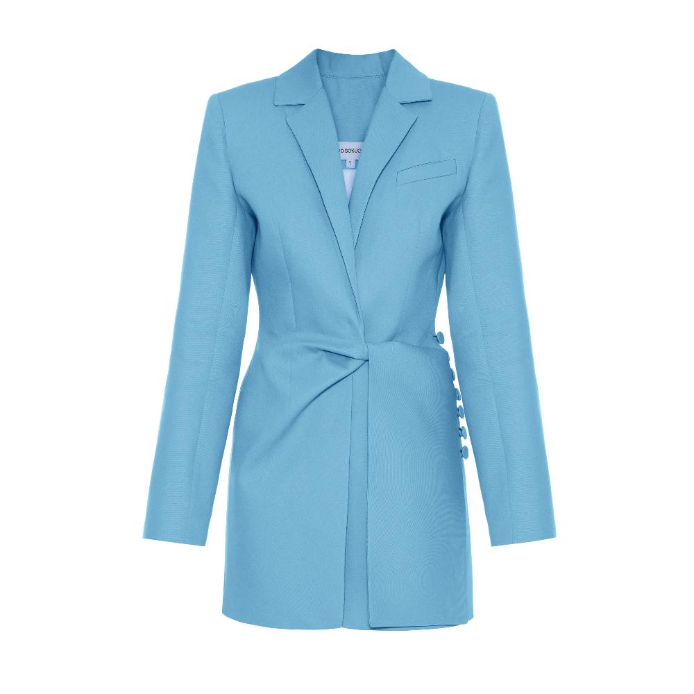 lado bokuchava TWISTED FRONT BLAZER SAMPLE SALE Turquoise