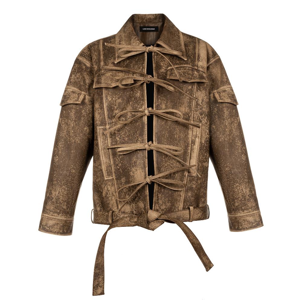 lado bokuchava UTILITY BOW JACKET Jacket Washed Brown