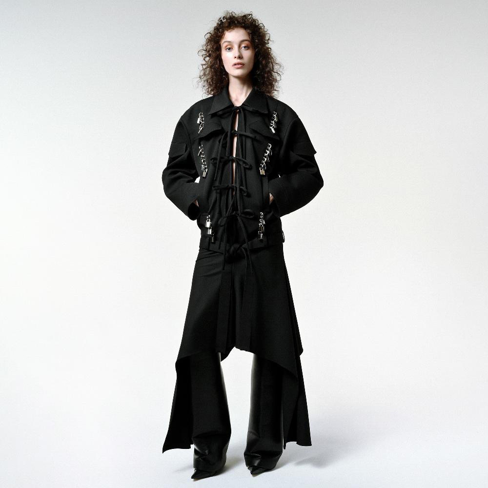 Lado Bokuchava UTILITY BOW JACKET SAMPLE SALE Black