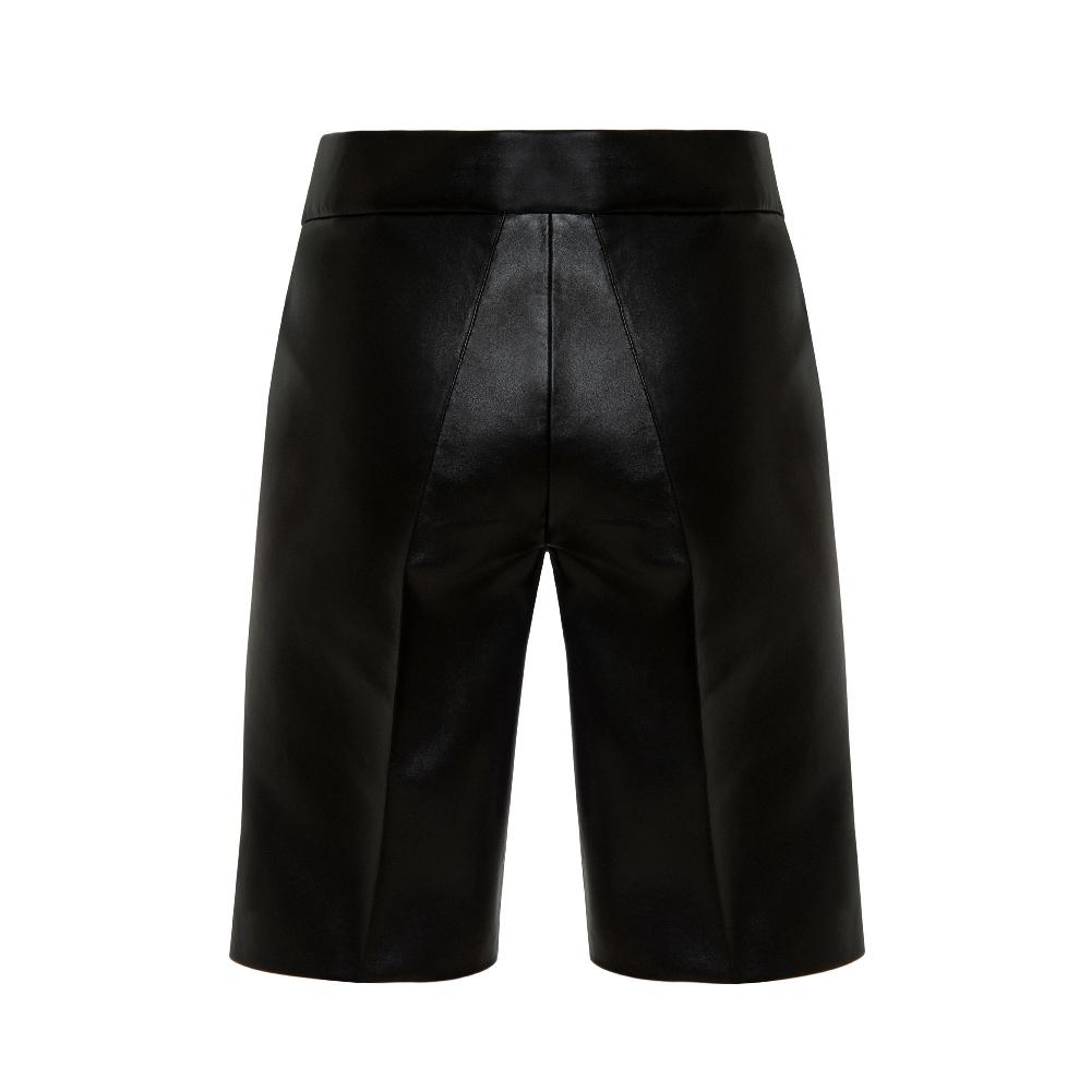 Lado Bokuchava VEGAN LEATHER SHORTS SAMPLE SALE Black