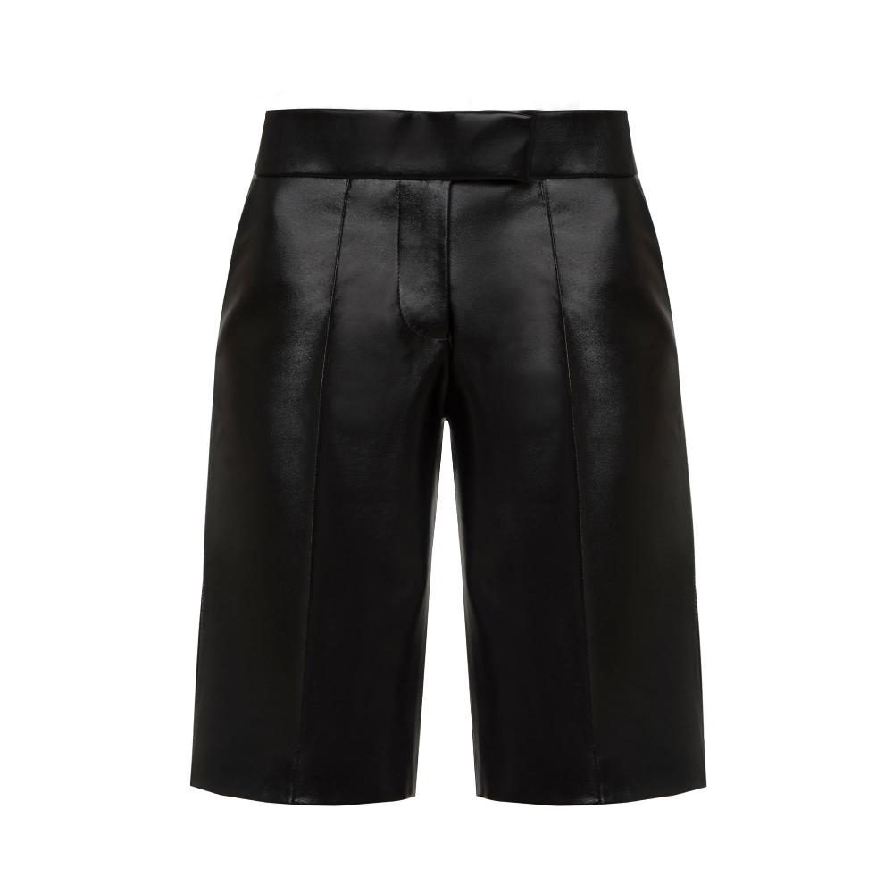 lado bokuchava VEGAN LEATHER SHORTS SAMPLE SALE Black