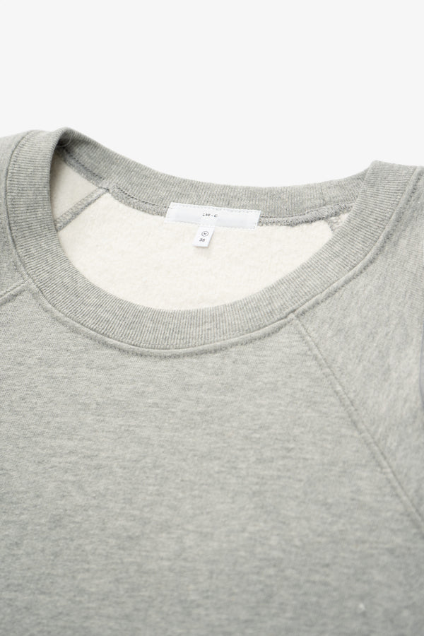 Lady White Co. CUT OFF RAGLAN SWEATSHIRT - HEATHER GREY