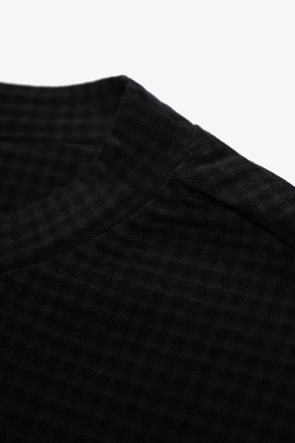 Lady White Co. 2-PLY GAUZE CREWNECK - BLACK