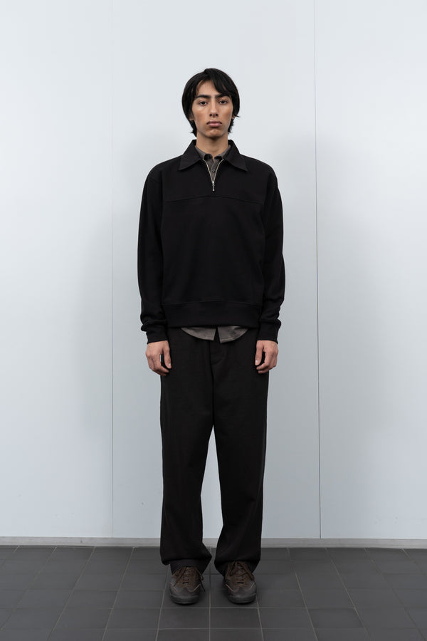 Lady White Co. ANDERSON QUARTER ZIP - BLACK