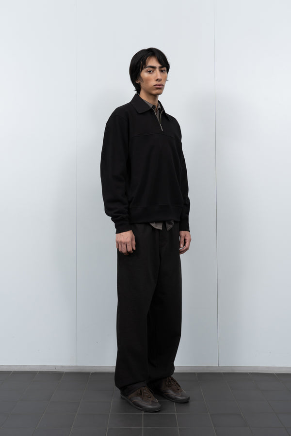 Lady White Co. ANDERSON QUARTER ZIP - BLACK