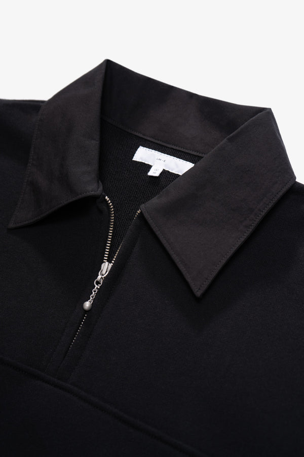 Lady White Co. ANDERSON QUARTER ZIP - BLACK