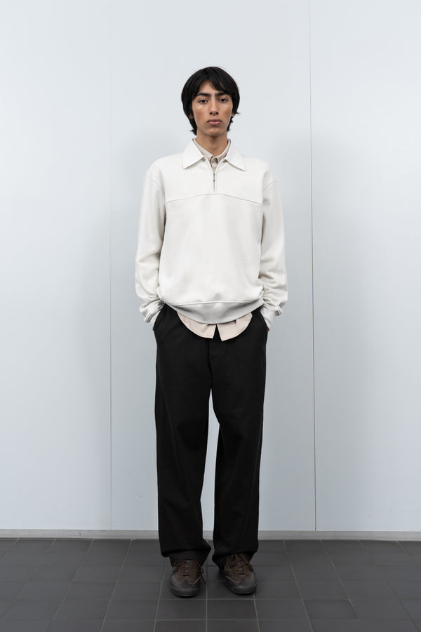 Lady White Co. ANDERSON QUARTER ZIP - OFF WHITE