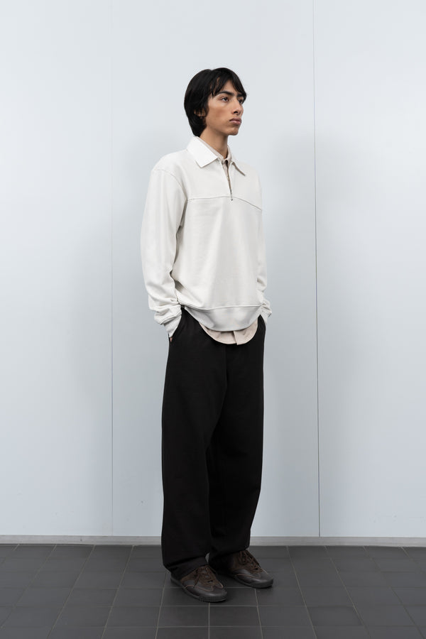 Lady White Co. ANDERSON QUARTER ZIP - OFF WHITE