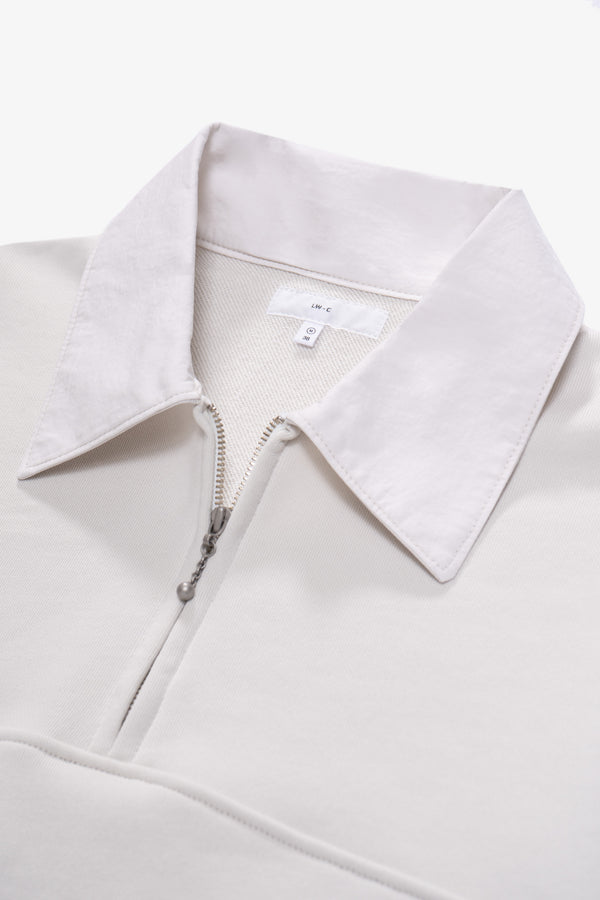 Lady White Co. ANDERSON QUARTER ZIP - OFF WHITE