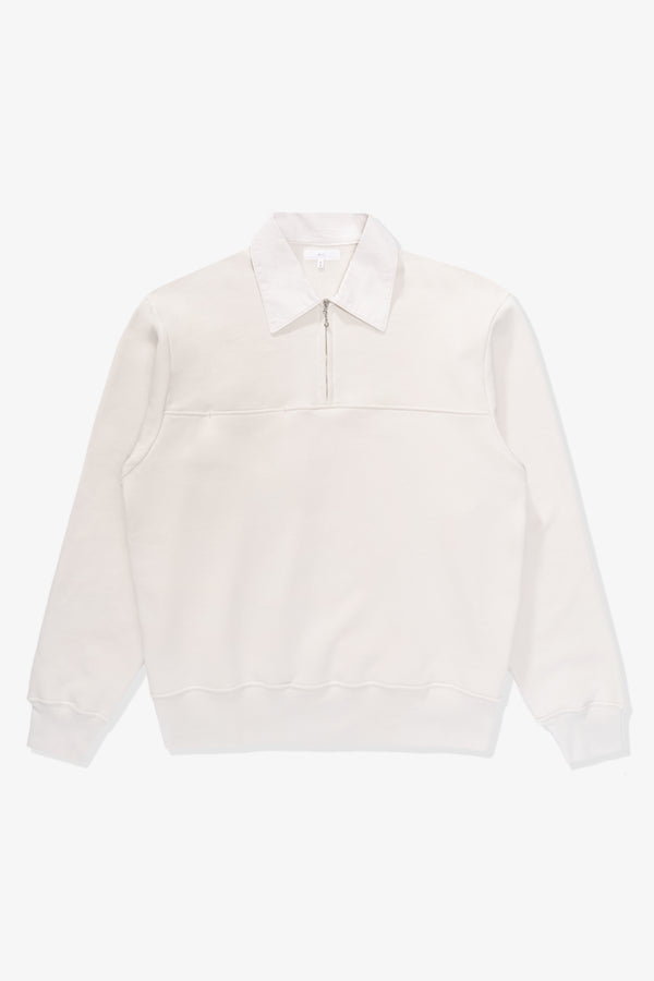 lady white co. ANDERSON QUARTER ZIP - OFF WHITE