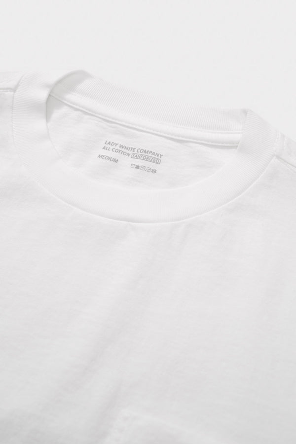 Lady White Co. BALTA POCKET T-SHIRT - WHITE