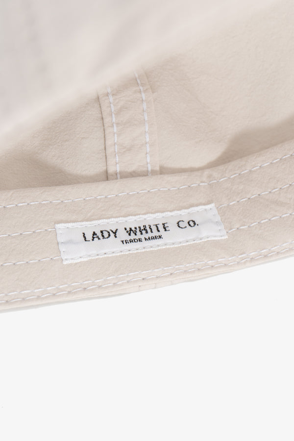 Lady White Co. CRINKLE COTTON CAP - NATURAL