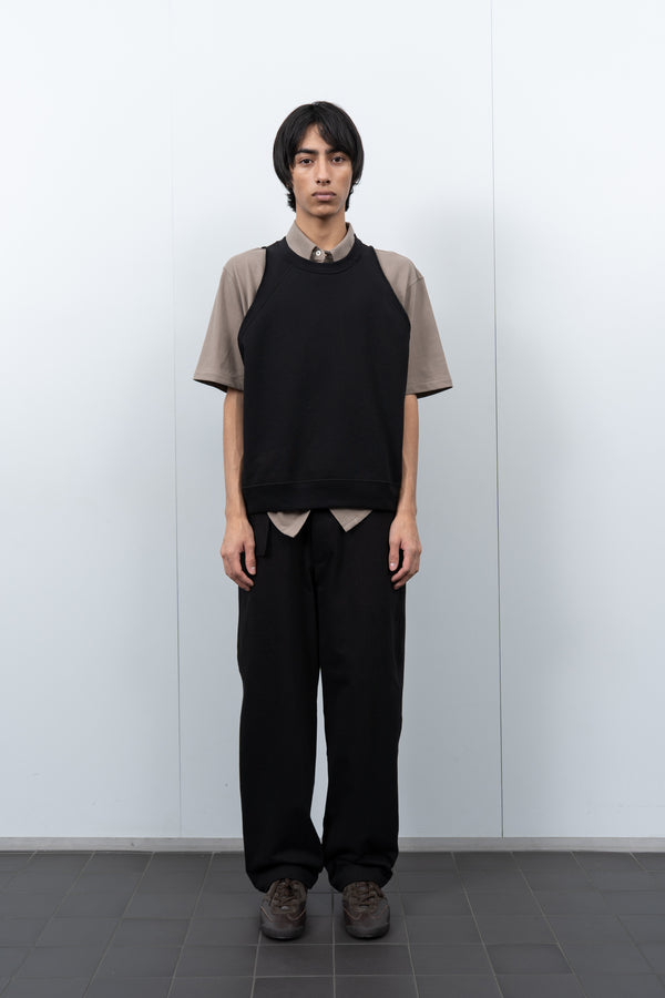 Lady White Co. CUT OFF RAGLAN SWEATSHIRT - BLACK