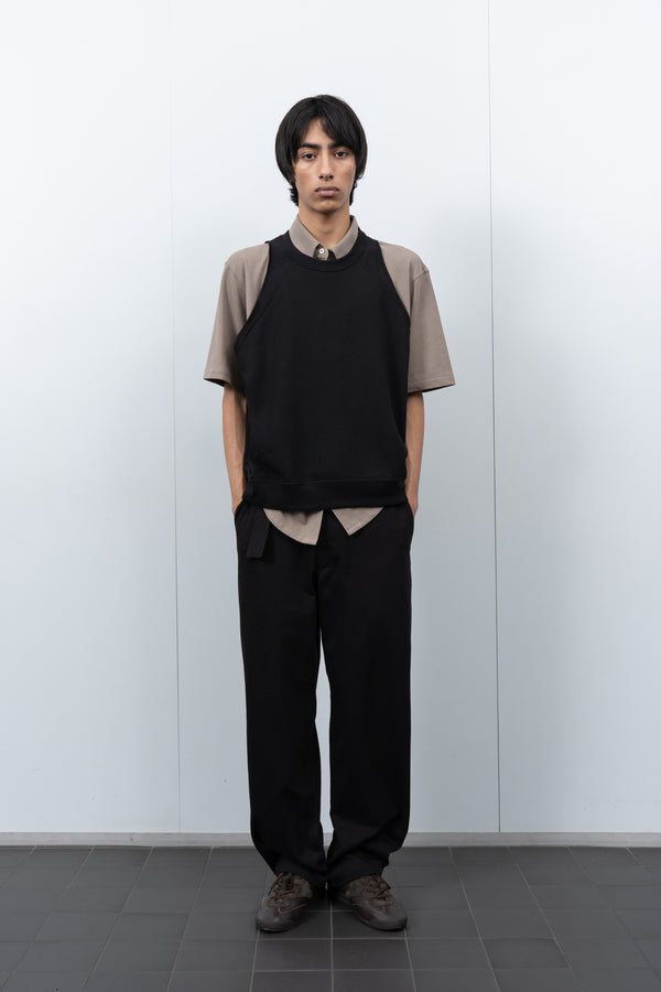 Lady White Co. CUT OFF RAGLAN SWEATSHIRT - BLACK