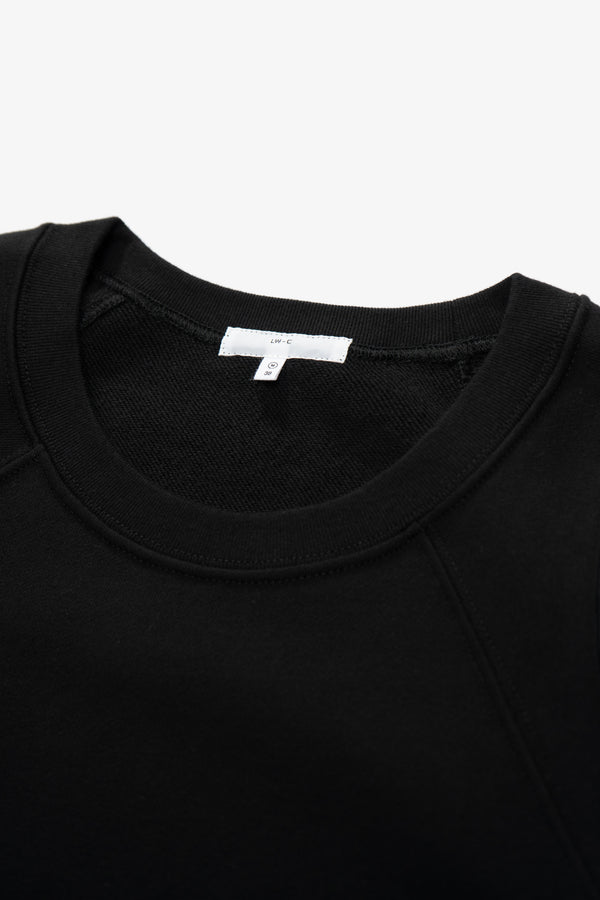 Lady White Co. CUT OFF RAGLAN SWEATSHIRT - BLACK