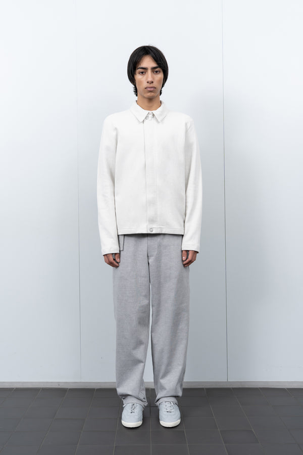Lady White Co. DOUBLE KNIT JACKET - OFF WHITE