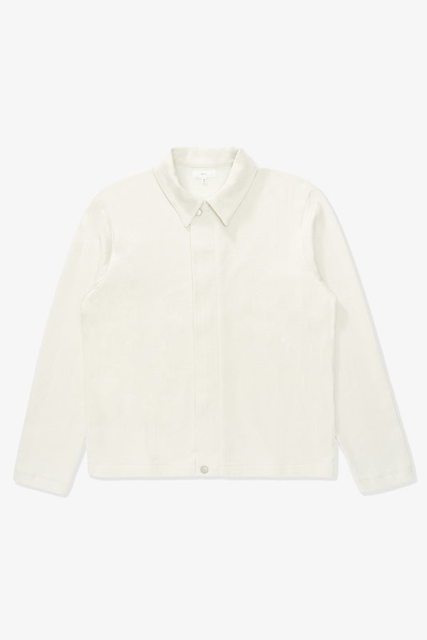 lady white co. DOUBLE KNIT JACKET - OFF WHITE