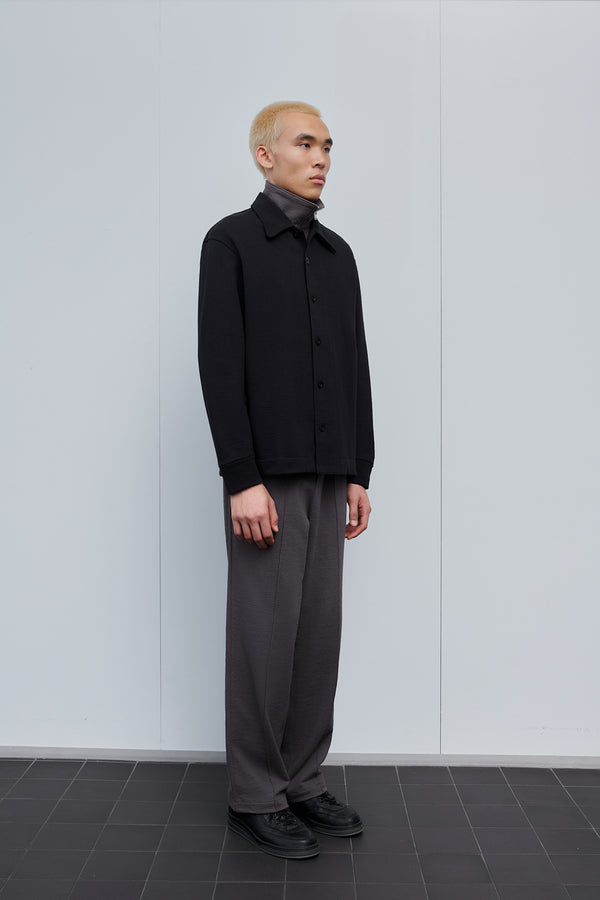 Lady White Co. FRANCISCO BUTTON DOWN - BLACK