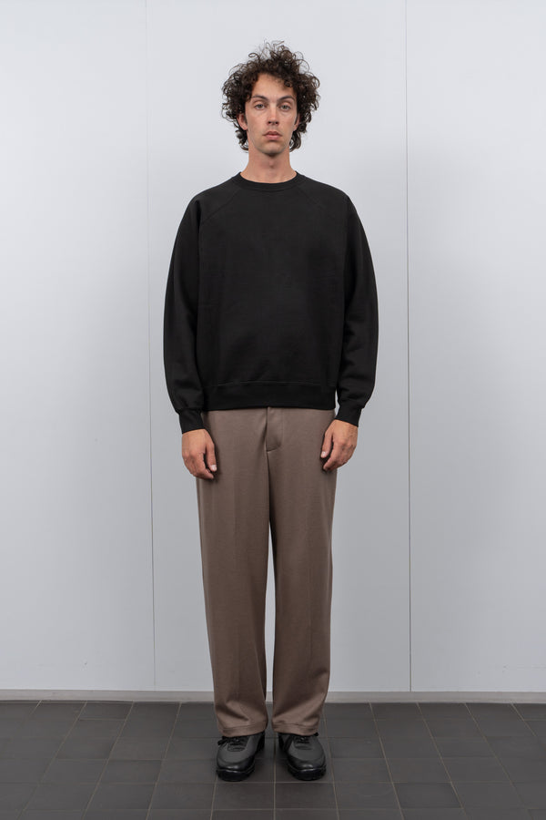 Lady White Co. HEAVY GUSSET CREWNECK - BLACK