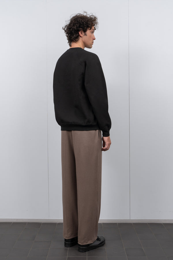 Lady White Co. HEAVY GUSSET CREWNECK - BLACK