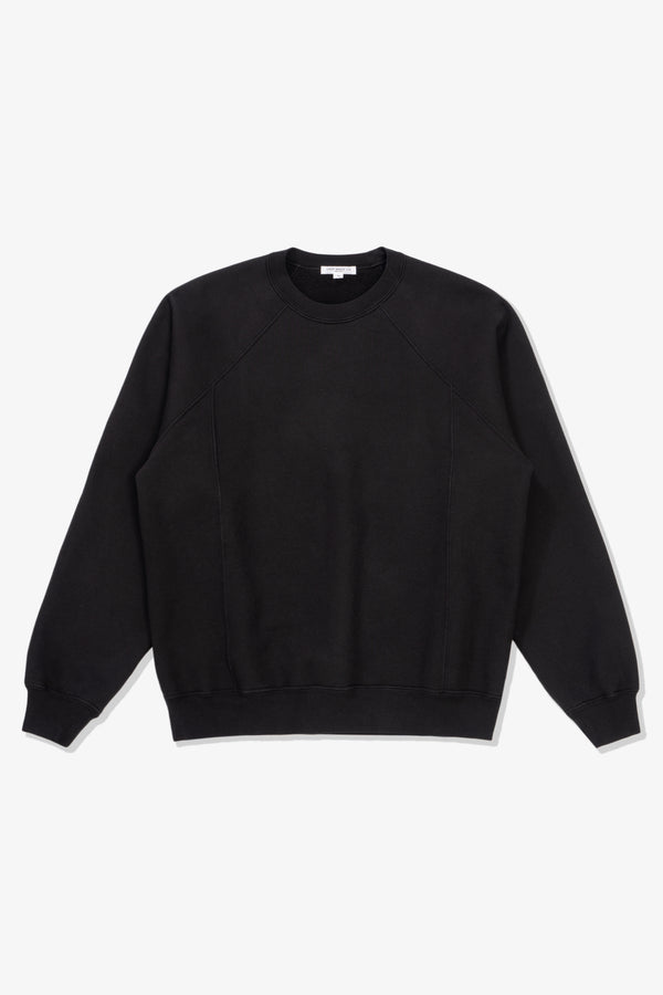 lady white co. HEAVY GUSSET CREWNECK - BLACK
