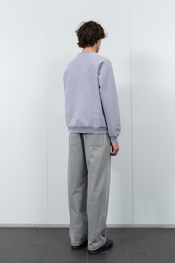 Lady White Co. HEAVY GUSSET CREWNECK - LILAC GREY