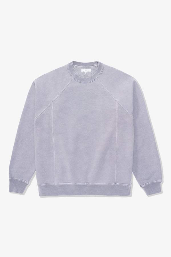 lady white co. HEAVY GUSSET CREWNECK - LILAC GREY