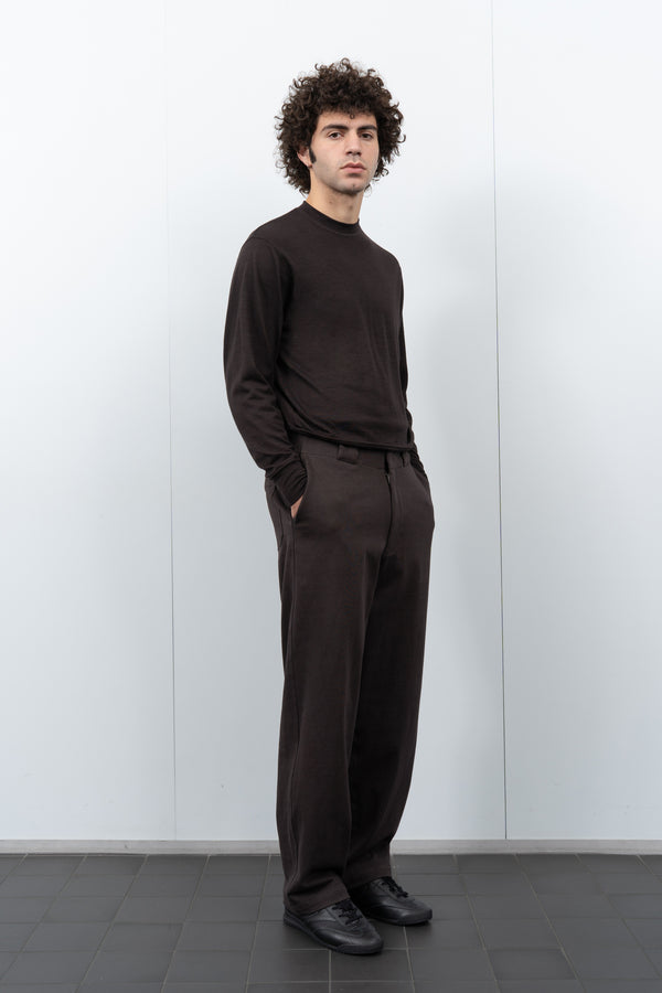 Lady White Co. JERSEY TROUSER - BLACK MUSHROOM