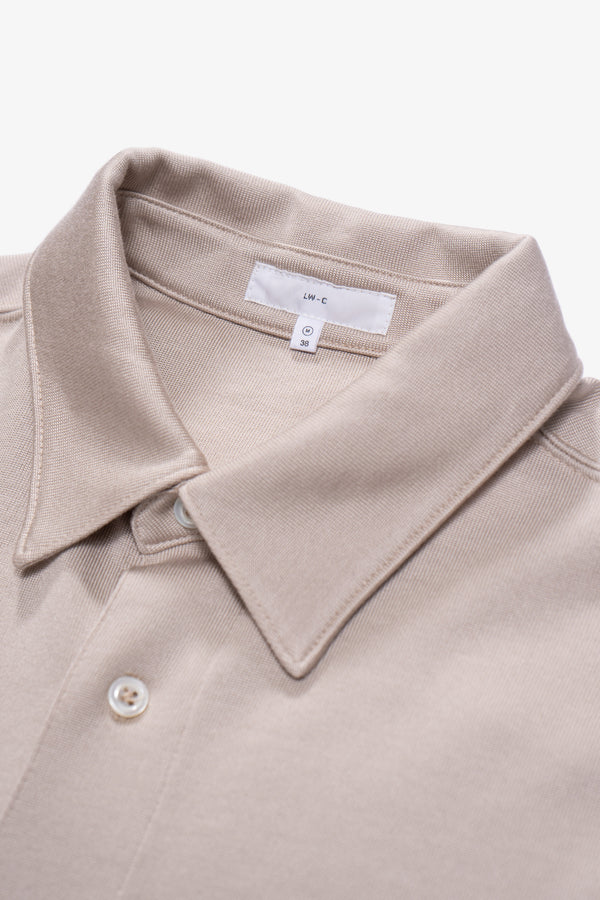 Lady White Co. L/S JERSEY BUTTON DOWN - OFF WHITE