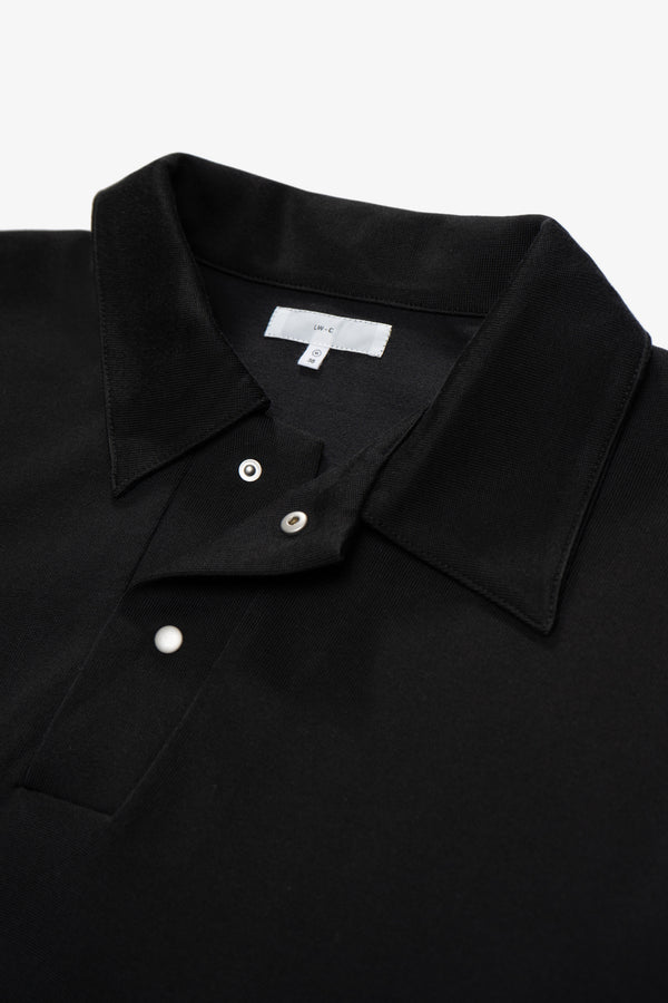 Lady White Co. L/S RICHMOND POLO - BLACK