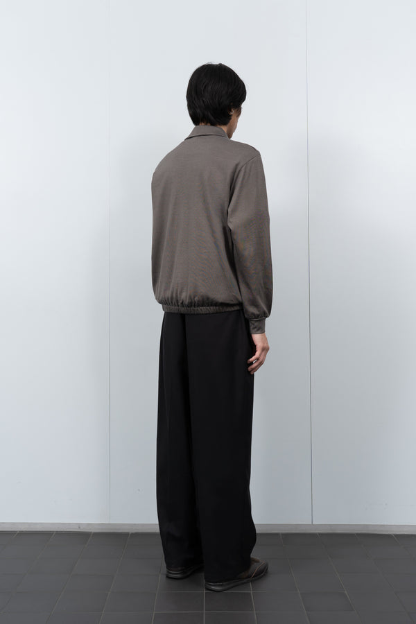 Lady White Co. L/S RICHMOND POLO - GREY OLIVE