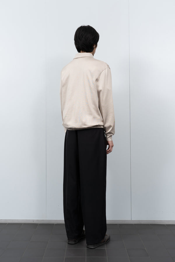 Lady White Co. L/S RICHMOND POLO - OFF WHITE