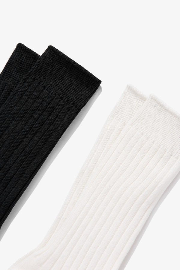 Lady White Co. LW - C SOCK 2-PACK - BLACK & WHITE