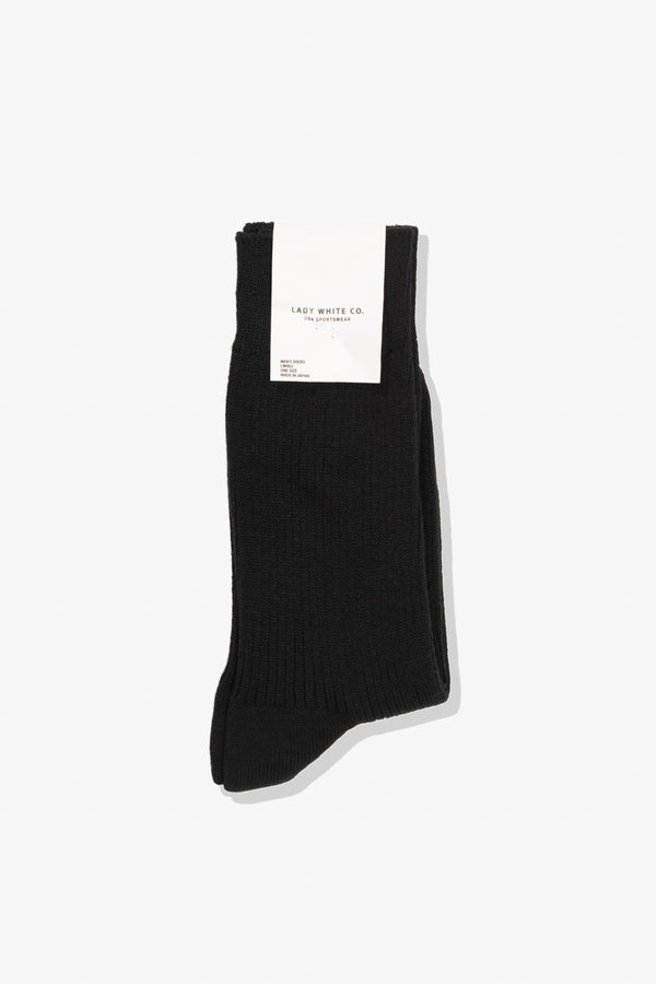 lady white co. LW - C SOCK - BLACK