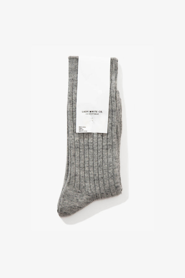 lady white co. LW - C SOCK - GREY MELANGE