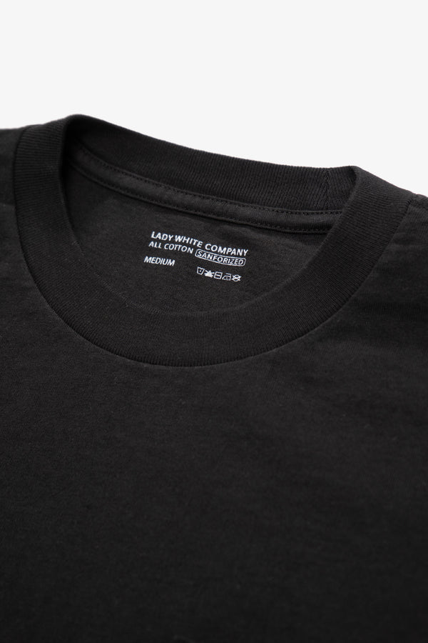 Lady White Co. MUNICIPAL POCKET T-SHIRT - BLACK