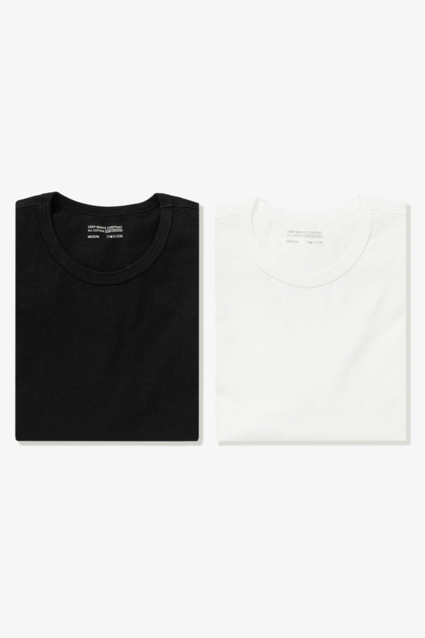 lady white co. OUR T-SHIRT 2-PACK - BLACK & WHITE