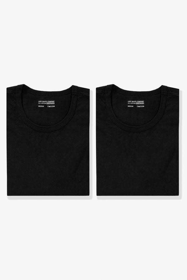 lady white co. OUR T-SHIRT 2-PACK - BLACK