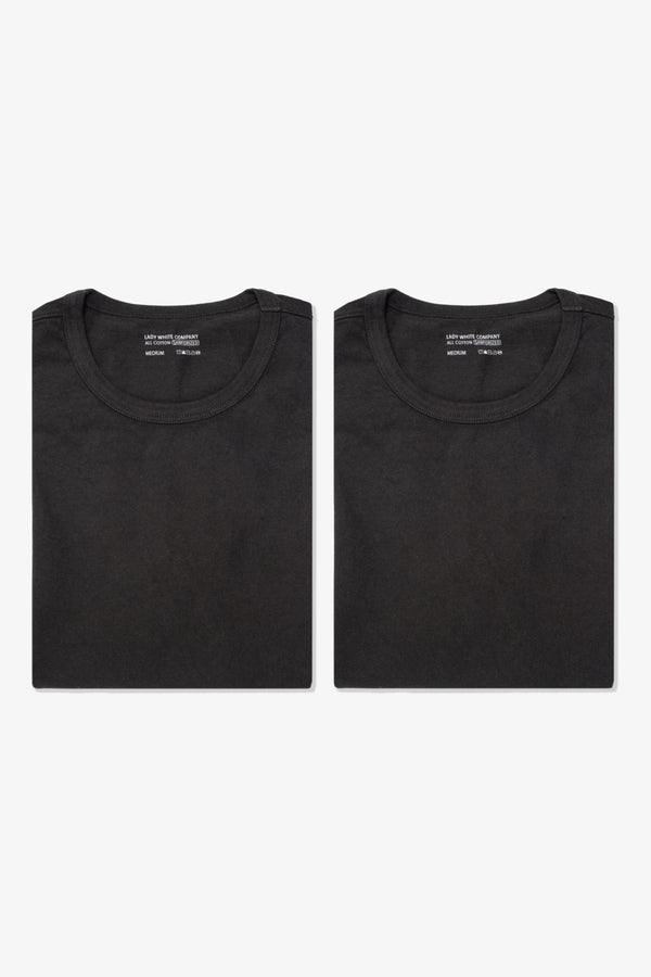 lady white co. OUR T-SHIRT 2-PACK - SHADOW