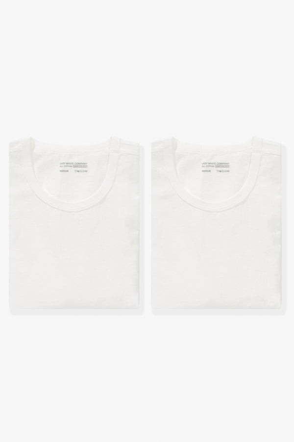 lady white co. OUR T-SHIRT 2-PACK - WHITE