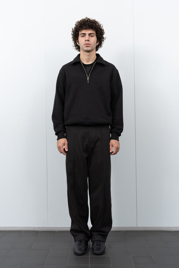 Lady White Co. QUARTER ZIP SWEATSHIRT - BLACK