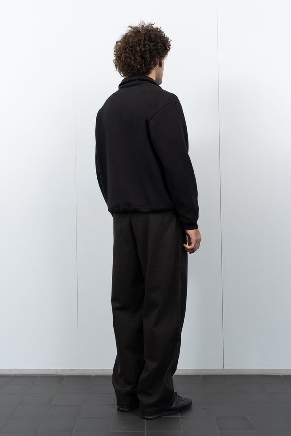 Lady White Co. QUARTER ZIP SWEATSHIRT - BLACK