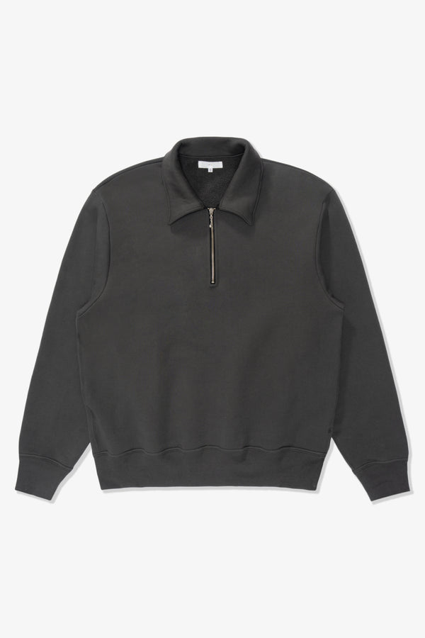 lady white co. QUARTER ZIP SWEATSHIRT - FADED BLACK