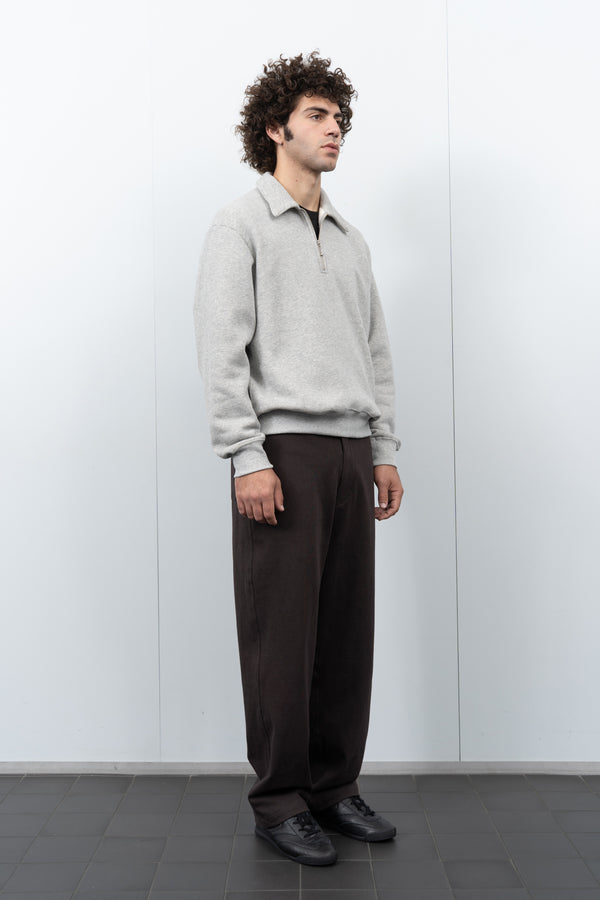 Lady White Co. QUARTER ZIP SWEATSHIRT - HEATHER GREY