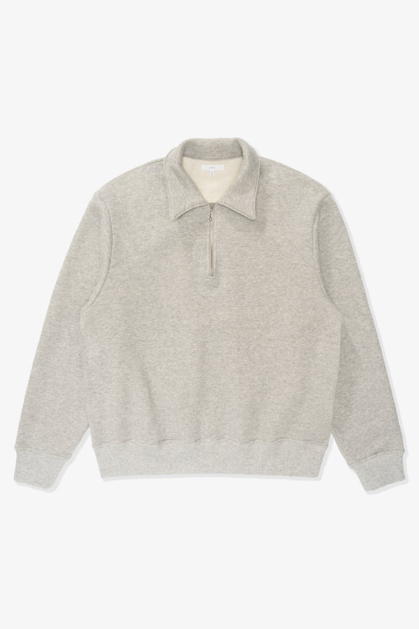 lady white co. QUARTER ZIP SWEATSHIRT - HEATHER GREY