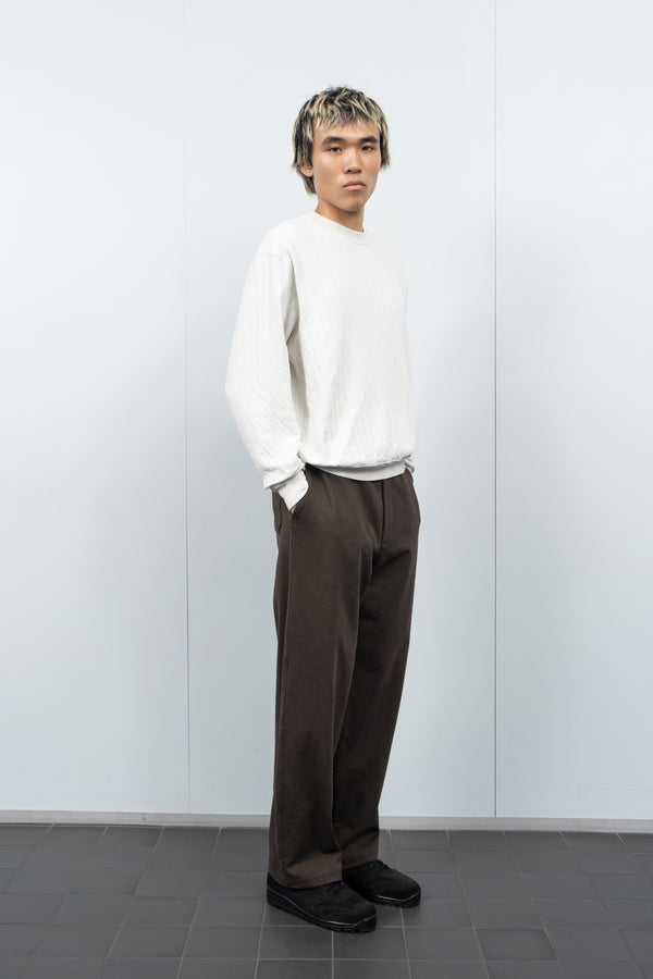 Lady White Co. QUILTED CREWNECK - OFF WHITE