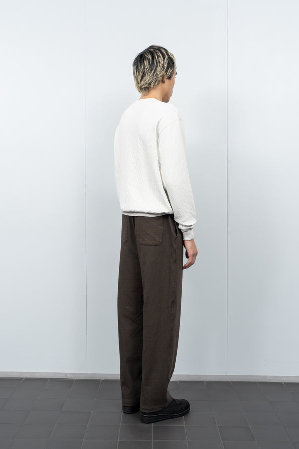 Lady White Co. QUILTED CREWNECK - OFF WHITE